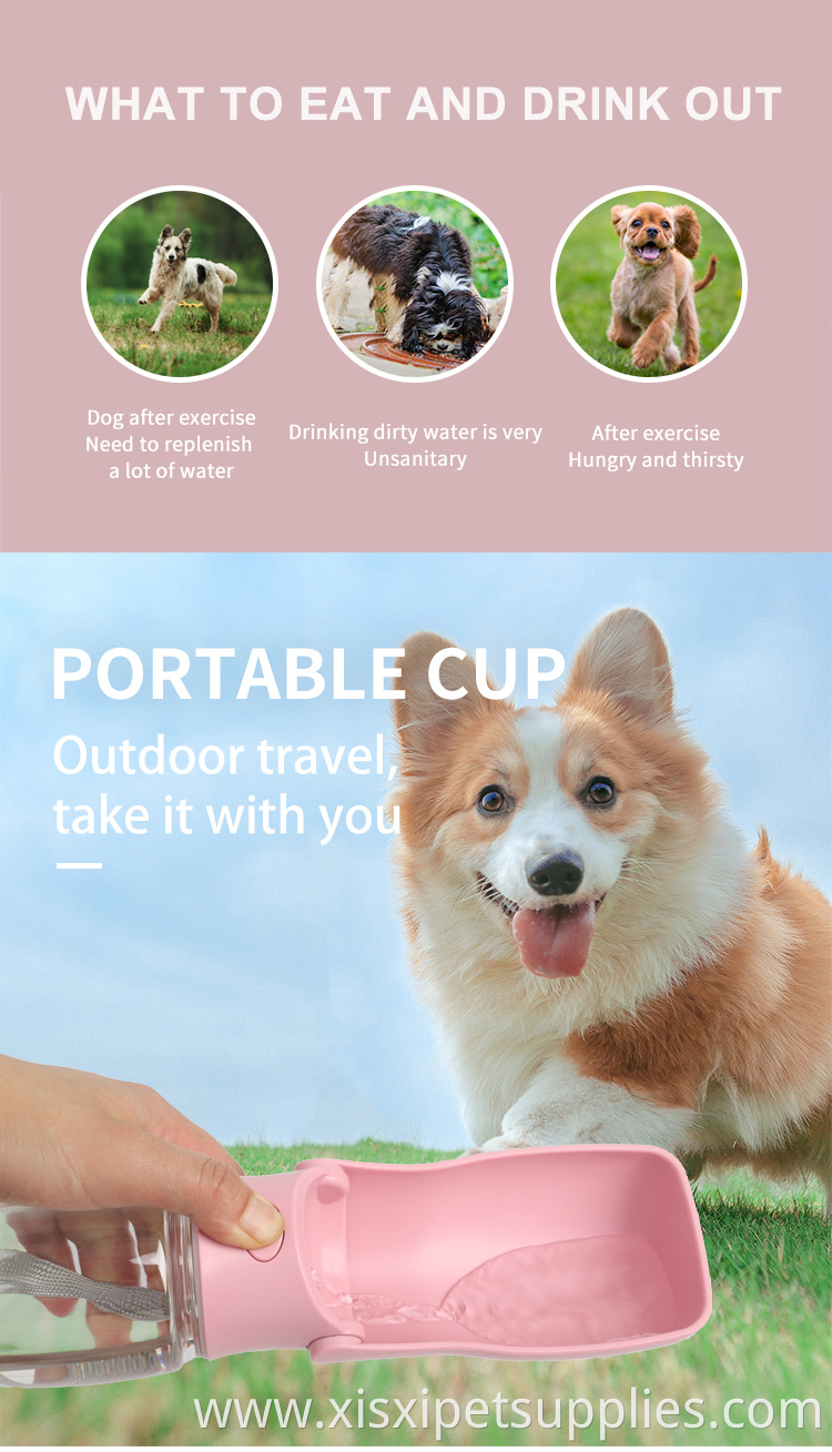Factory Wholesale Travel Outdoor Portable Foldable Pet Water Dispenser Collapsible Dog Drinking Water Bottle